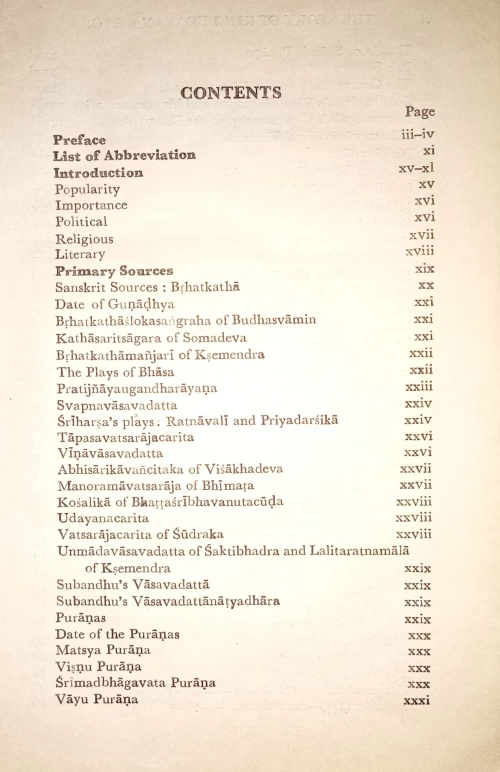 The Story of King Udayana as Gleaned from Sanskrit, Pali & Prakrit Sources